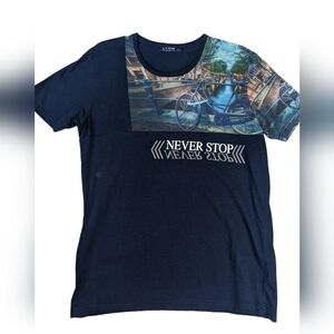 Lyon women's multi media t shirt with Amsterdam bike scene size L